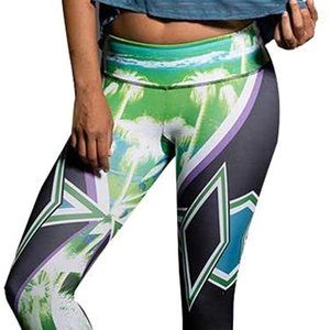 Onzie leggings diamond sunset palm trees beach